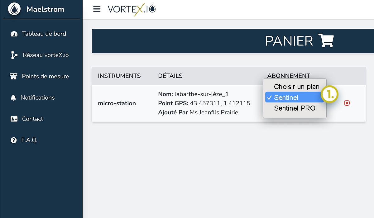 vorteX-io application d'alerte inondation temps reel