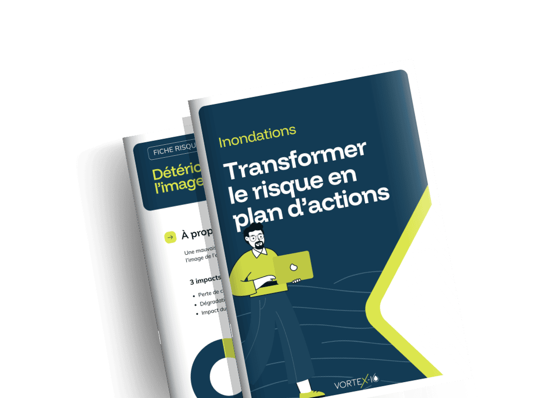 Couverture du guide des actions contre le risque inondation en entreprise