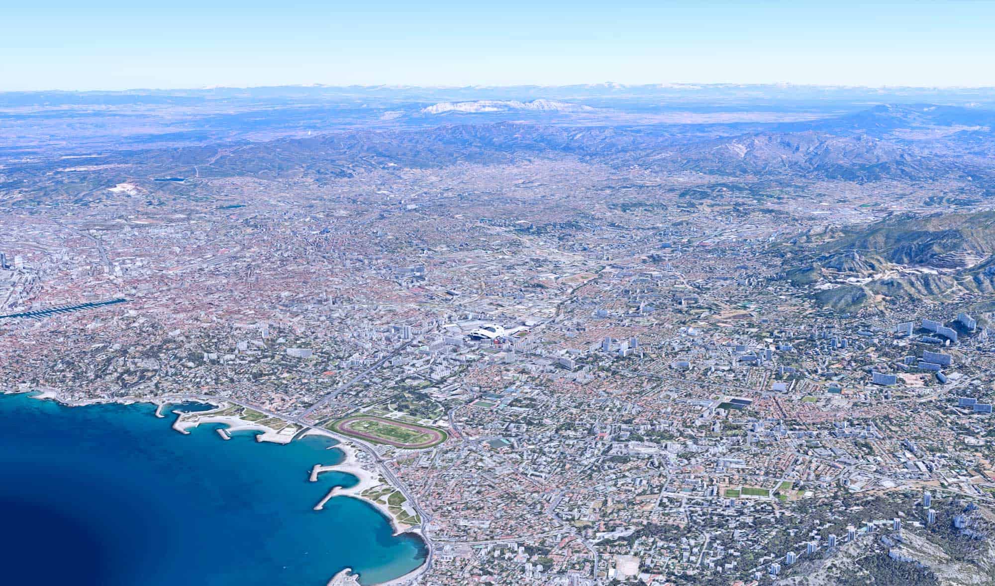 Vue d’ensemble du territoire de la Métropole Aix-Marseille-Provence concerné par la gestion de l’eau et la prévention des inondations